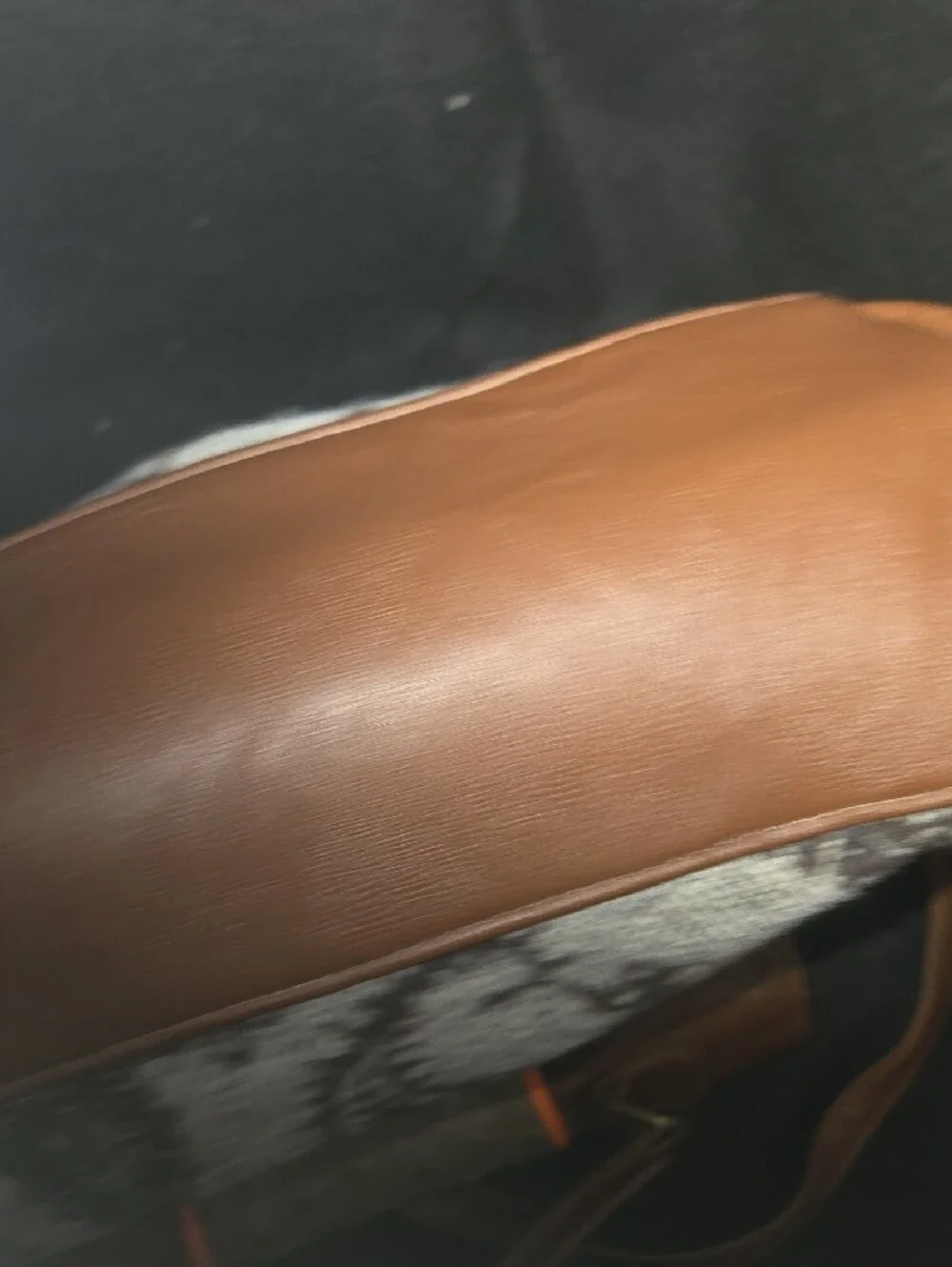 Textured Brown and Orange Embroidered Crossbody Satchel